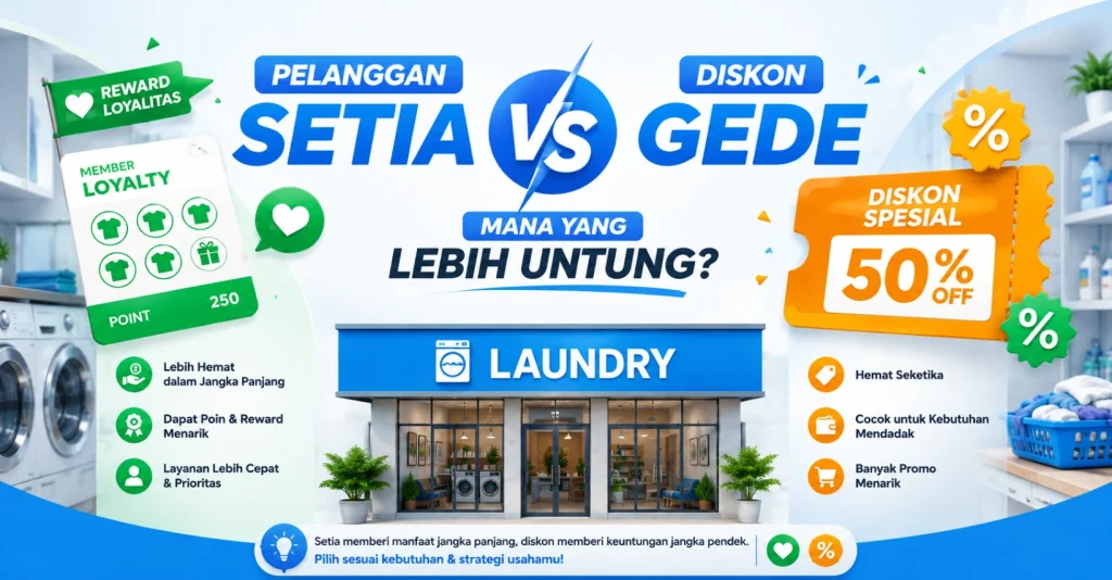 Pelanggan setia vs diskon